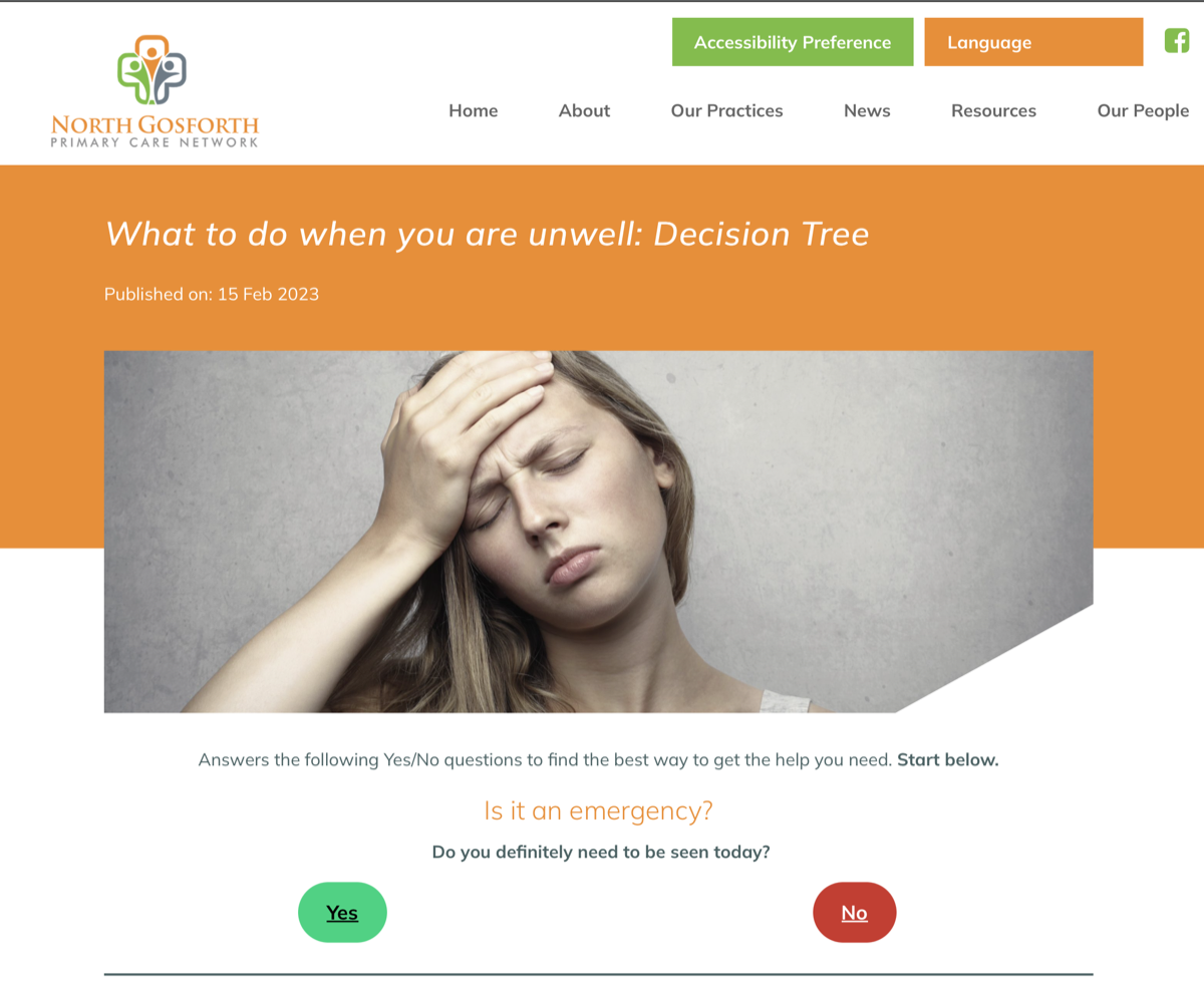 Decision Tree: What to do when you are unwell