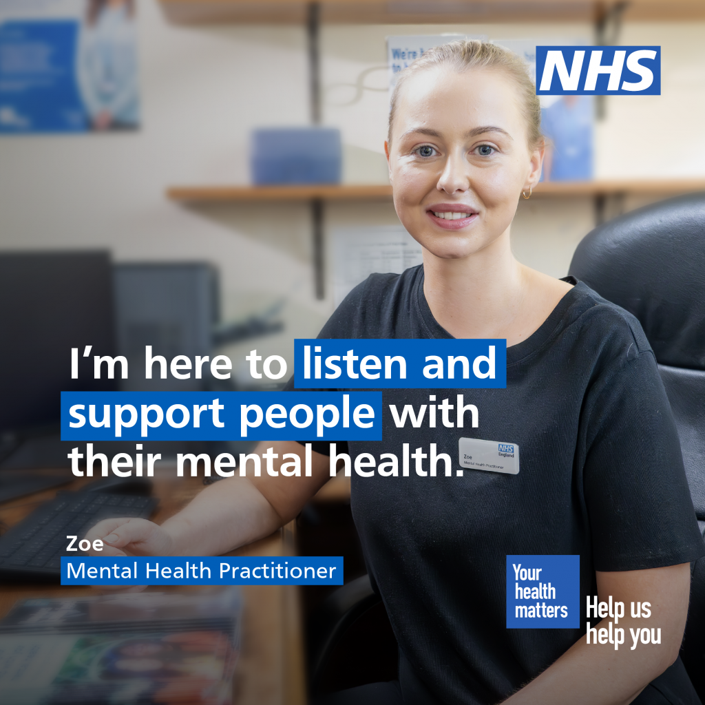 I'm here to listen and support people with their mental health.
Zoe
Mental Health Practitioner