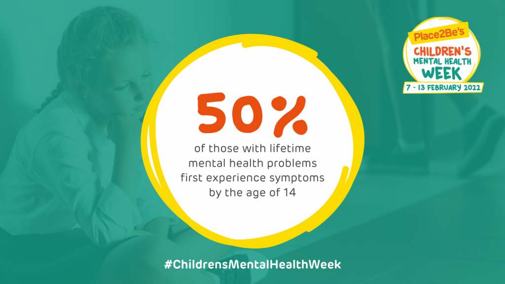 50% of those with lifetime mental health problems first experience symptoms by the age of 14 #ChildreansMentalHealthWeek